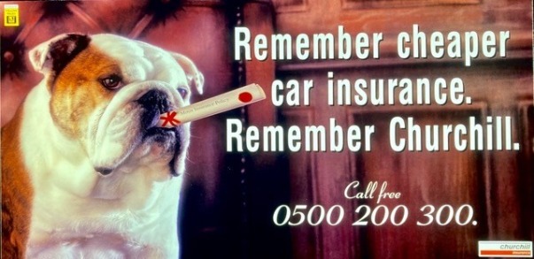 Tony Bowran Churchill advert 1993
