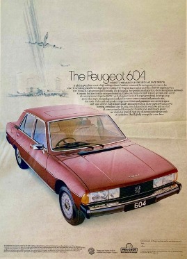 1978 Peugeot 604. UK Press Advertising Campaign 